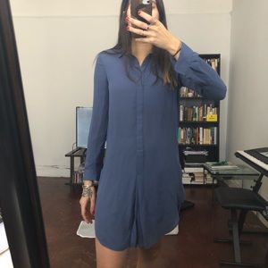 Rich Blue Button Down Reiss Tunic